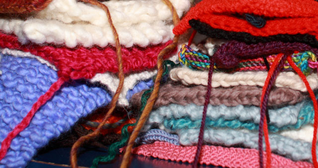 Knitted squares Knitted squares