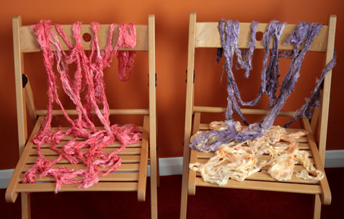 Silk tops drying Silk tops drying